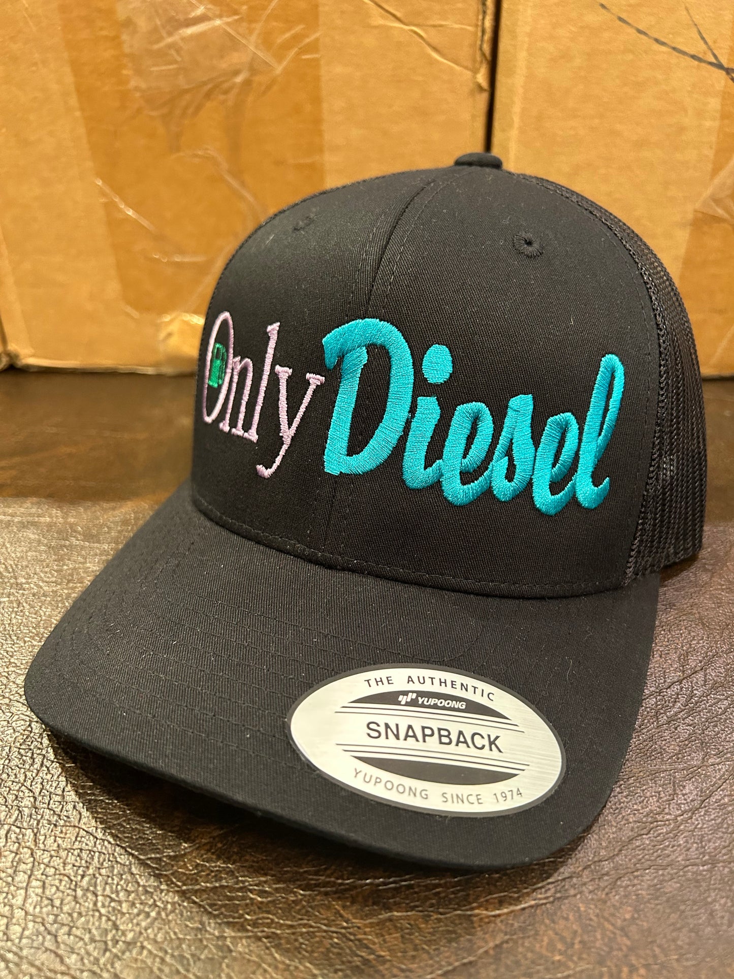 Black Trucker SnapBack hat - Only Diesel (Purple/Blue)