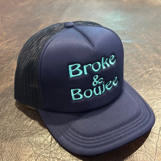 SnapBack Blue - Broke and Boujee - Teal (Puffy)