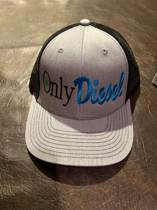 Gray/Black Trucker SnapBack hat - Only Diesel (Blue)