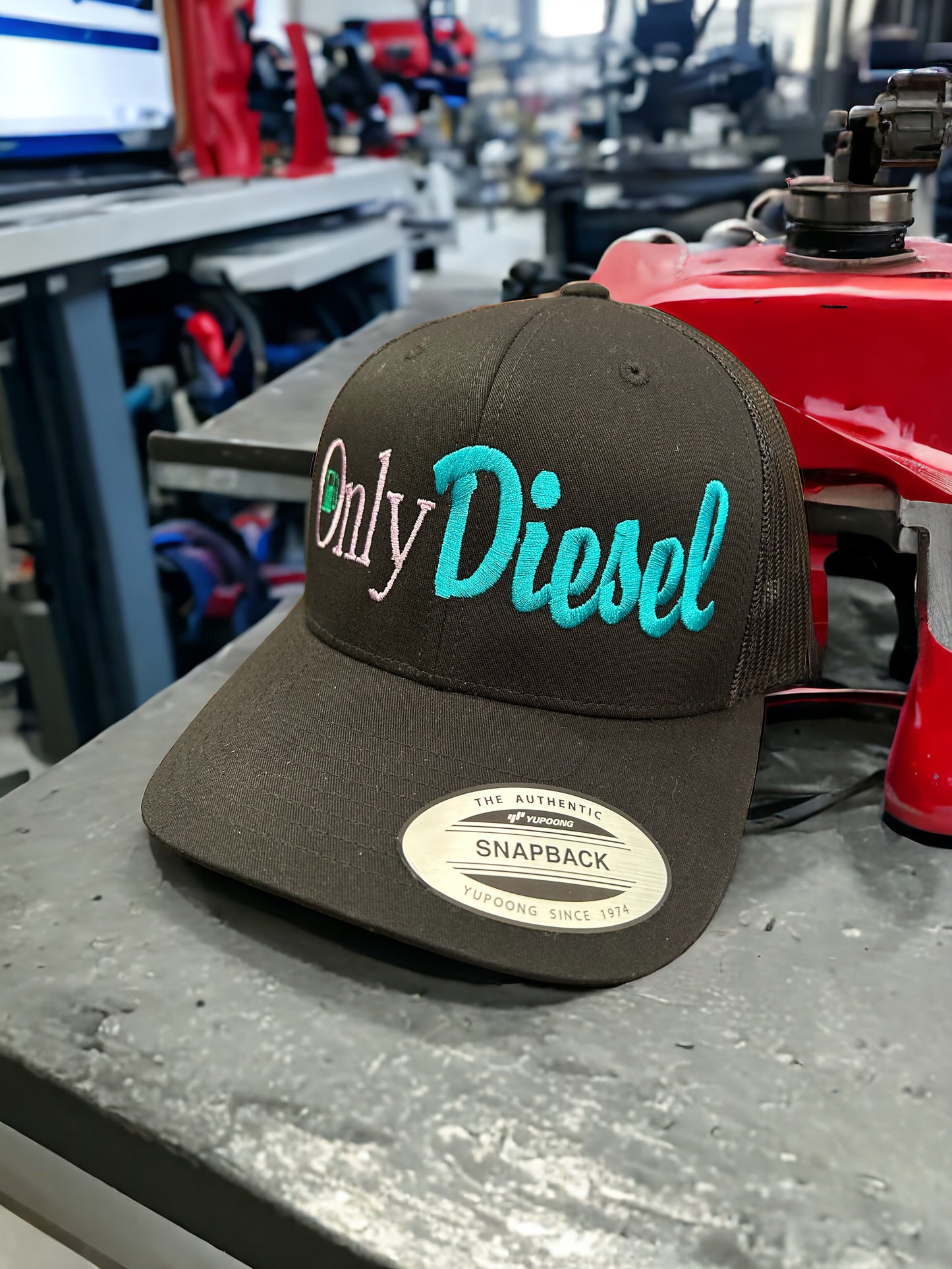 Black Trucker SnapBack hat - Only Diesel (Purple/Blue)