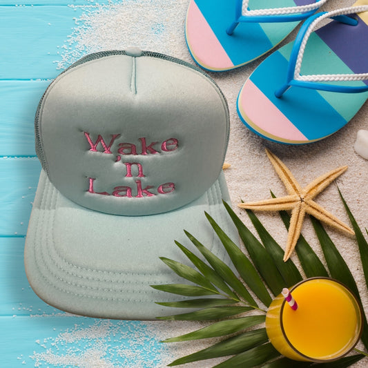 SnapBack Baby Blue - Wake N Lake (foam)